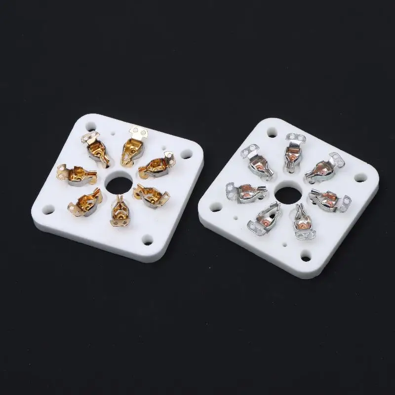 Panel Chassis Mount 7Pin Ceramic Vacuum Tube Socket for FU19 FU29 FU32 6C3 Vintage Tube Audio Amplifier DIY Accessory