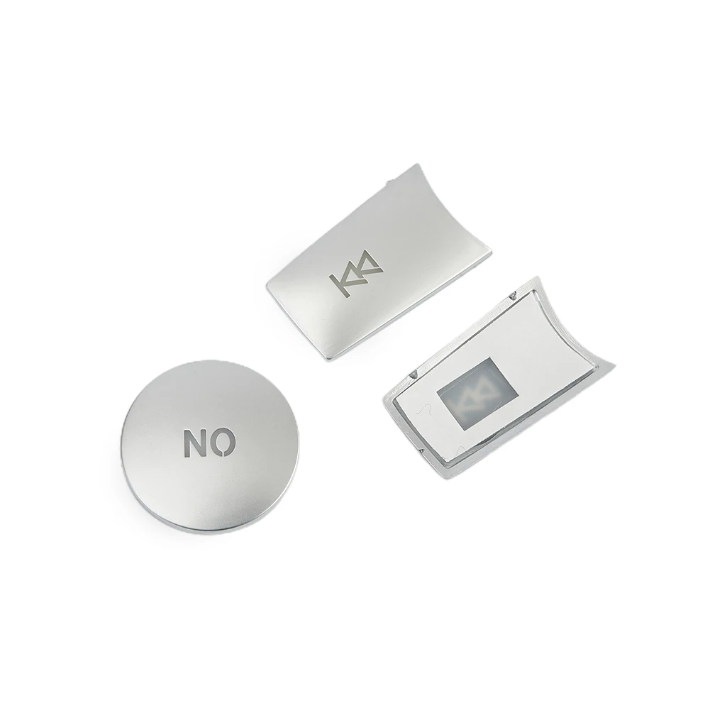 العلامة التجارية الجديدة غطاء أزرار ملصق رائجة البيع الفضة حجم W204 X204 3 قطعة/المجموعة لمرسيدس بنز C GLK ABS كروم البلاستيك