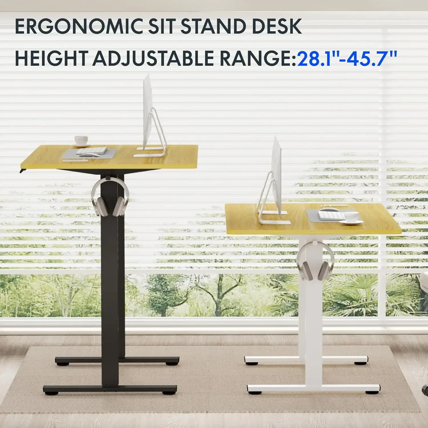 

EN1 Electric Height Adjustable Desk 55 x 28 Inches Whole-Piece, Ergonomic Memory Controller Standing Desk/Workstation