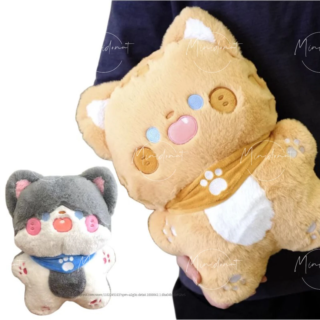 

40cm Kawaii Luna Cat Plush Doll Fluffy Fat Kitten Stuffed Cartoon Soft Toys Cute Kids Girls Birthday Xmas Gifts Girls Room Decor