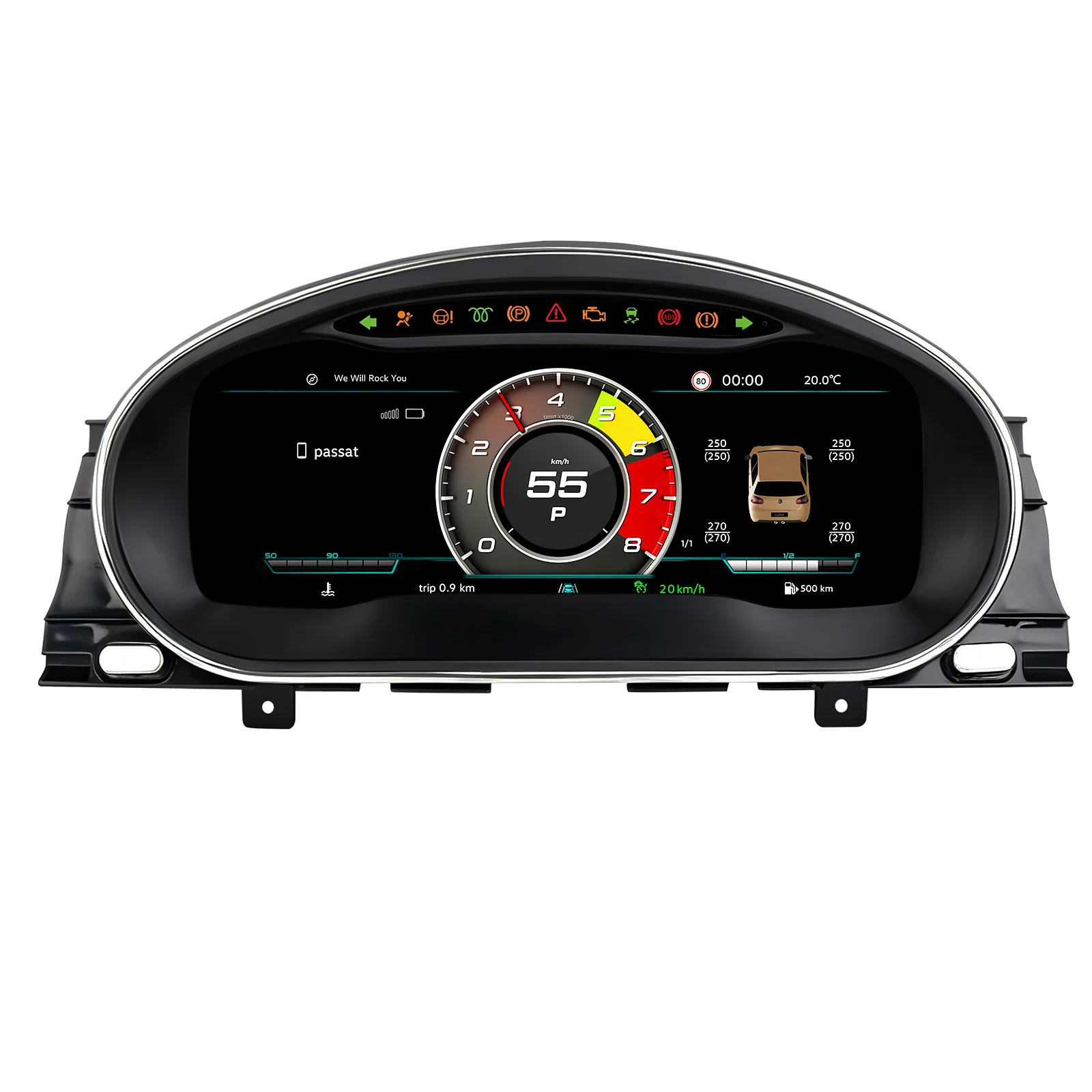 Hizpo 12,3 inch auto LCD digitaal dashboard cluster instrumenten voor Volkswagen CC 2012-2017 PQ platform Magotan B7/Passat B7 2011-2015 modificatie autoradio instrumentenpaneel cockpit cluster