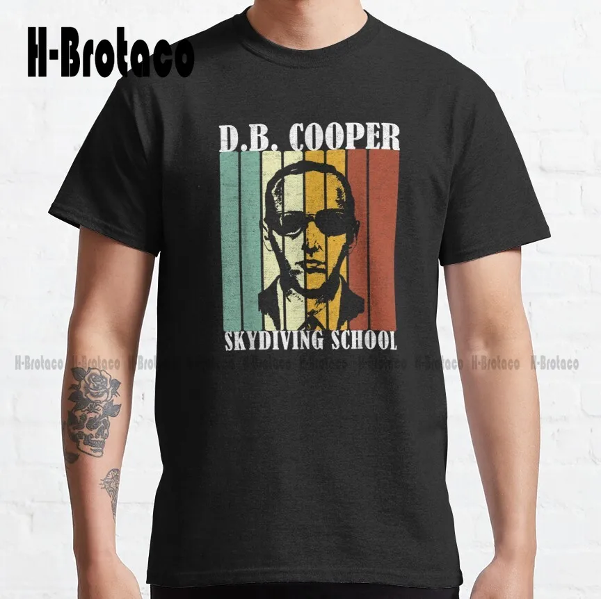 Db Cooper Tees For Men Skydiving School Classic T-Shirt Birthday Shirt Custom Aldult Teen Unisex Digital Printing Tee Shirts