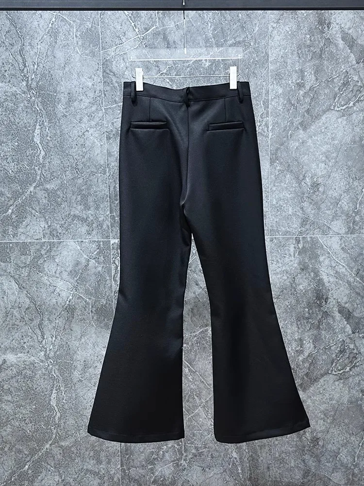 أوين ساك الرجال جرس قيعان السراويل البضائع Sweatpants عارضة الخريف الصليب الأسود مصمم LuxurLong السراويل