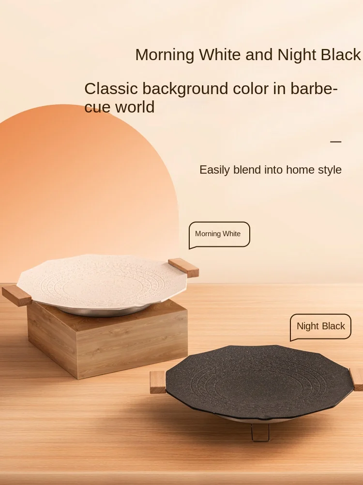 Sartén antiadherente para el hogar, Parrilla Eléctrica de 220V, sin humo, 35cm de diámetro