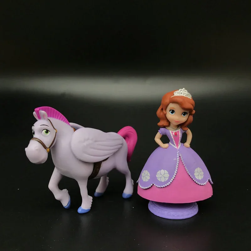 Princess Series Version Q Mini Sofia Princess Pegasus Exquisite Cake Accessories Automobile Ornaments PVC Model Toy