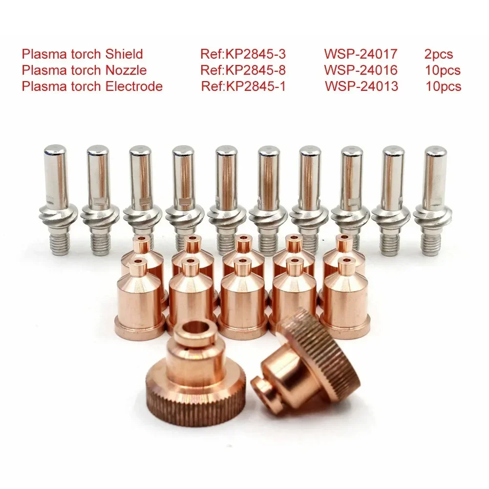 22pc KP2845-8 KP2845-1 Plasma 1.7mm Tips KP2845-3 For LC105 Tomahawk 1538 Plasma Torch Electrode Plasma Cutting Machine Consumab