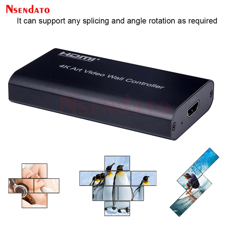 4K HDMI USB3.0 아트 비디오 월 컨트롤러 2x2 1x4 1x5 3x3 2x3 4K HDMI TV 수직 비디오 멀티 스크린 스티칭 프로세서 스플라이서