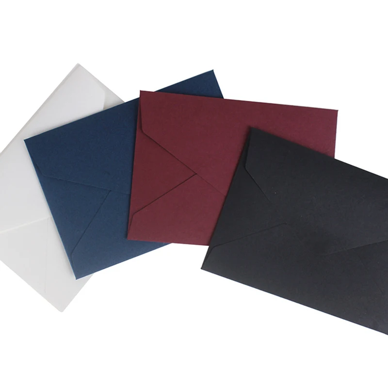 

50pcs/lot Envelope Small Business Supplies Postcard Giftbox High-grade 13.6x10cm Paper Message Packaging Invitations Wedding Bag