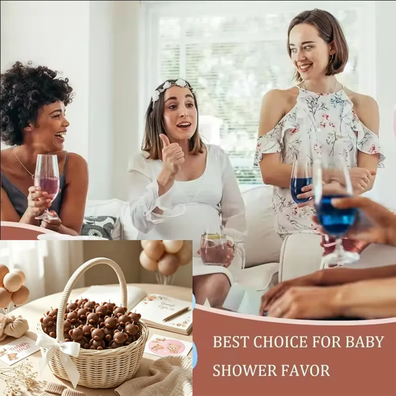 50PCS Shower Candle Shower Favors for Guest Bear Party Favors Baby Shower Candles Bulk for Gifts Favors Party