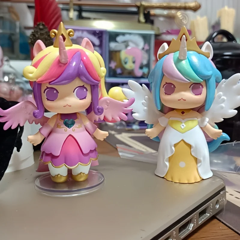 

Натуральная глухая коробка для девочек My Little Pony, модные фигурки, милые украшения для стола, детские игрушки, подарки на день рождения для девочек