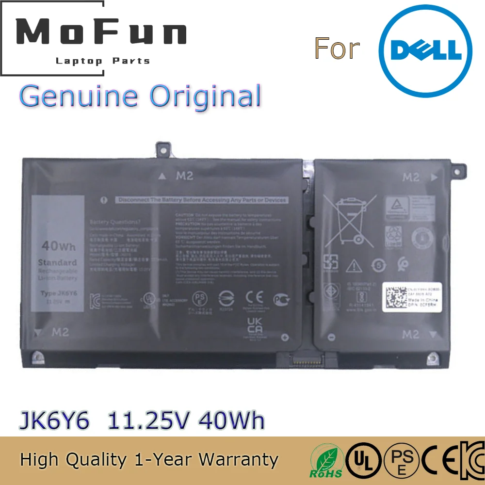 Brand New Original JK6Y6 11.25V 40Wh Laptop Battery for Dell Inspiron 5300 5401 5408 5501 5508 5400 7405 CF5RH H5CKD