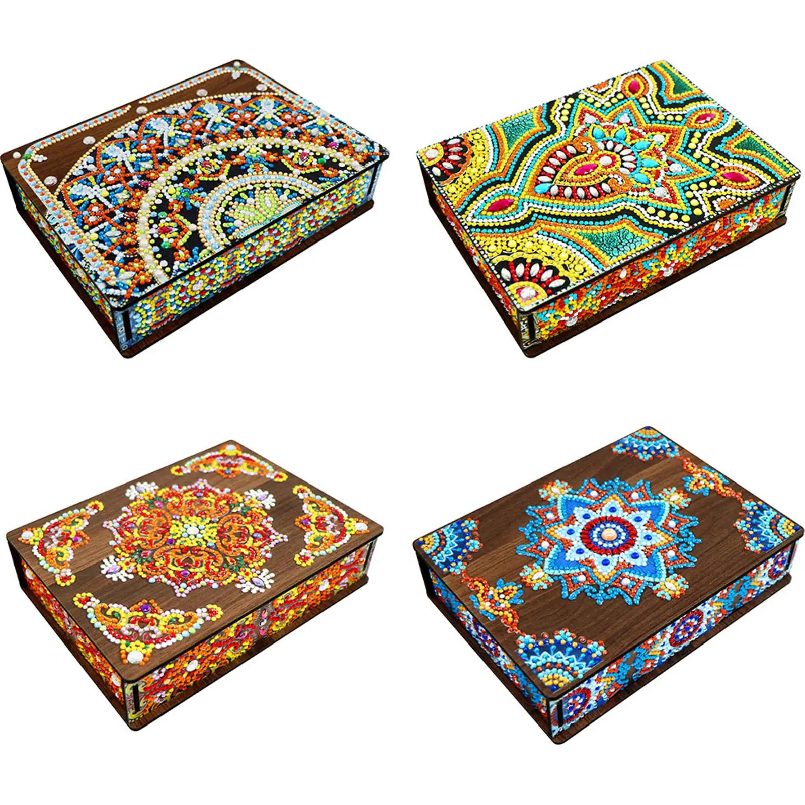 

Mandala Jewelry Storage Box Exquisite DIY Diamond Drawing Special Shaped Drill Case Art Multifunctional Storage