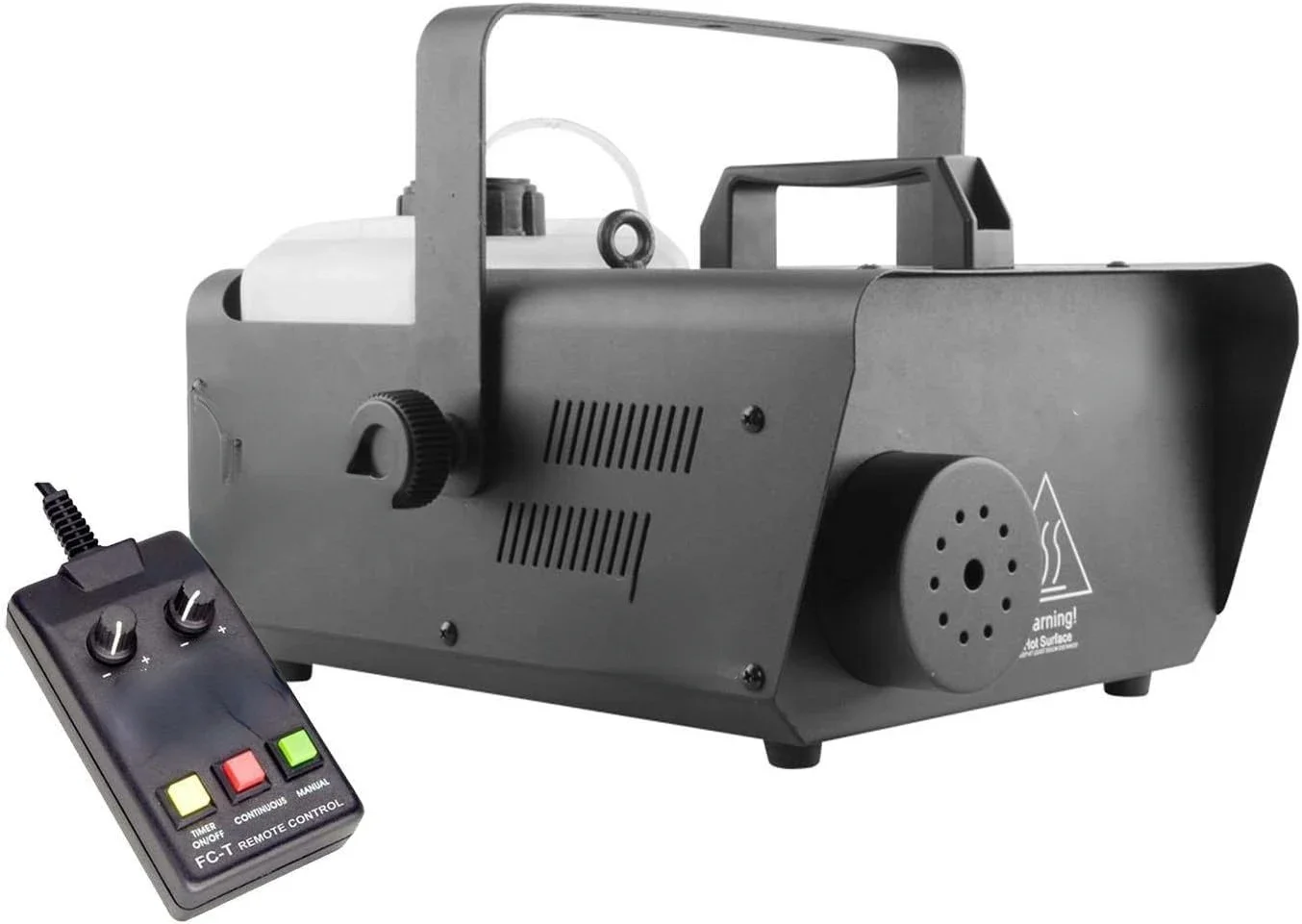 Hurricane 1600 Compact High-Output Fog Machine w/Timer Remote & Automatic Shut-Off, BLACK