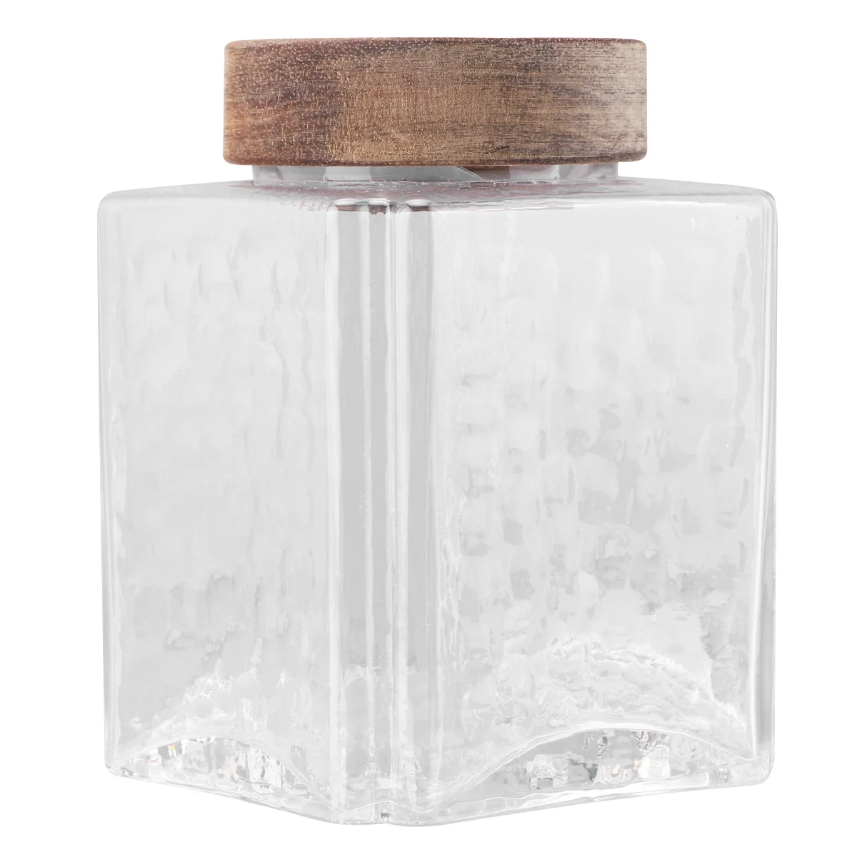 

350ml Glass Food Storage Jar Wooden Lid Sealed Container for Kitchen Tea Coffee Grain Nuts Kitchen Glass Jar Sealed Canisters