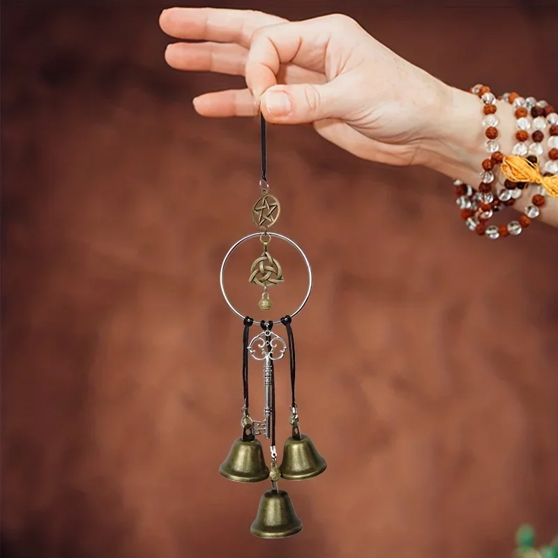 Witch Bells Witchcraft Decor Gifts Magic Pagan Wall Decorative Witches Runes Wiccan Altar Supplies Home Room Door Knob