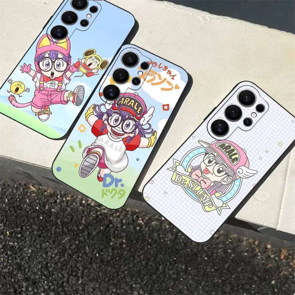 Cute K-Kawaii Dr. Slump Phone Case For Samsung S 24 Fe 25 Ultra Plus 20 Lite 21 30 22 23 24 22 Ultra 5G Fundas