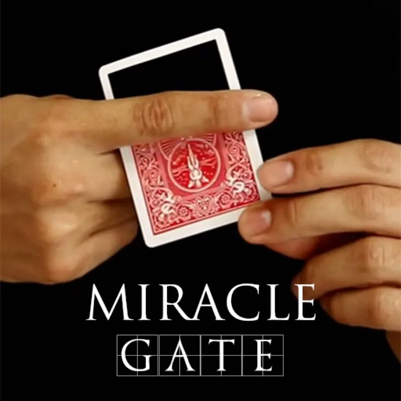 Miracle Gate Card Magic Tricks Illusions Gimmick Poker Magic Props Magician Frame To Complete Card Street Bar Easy To Do Fun