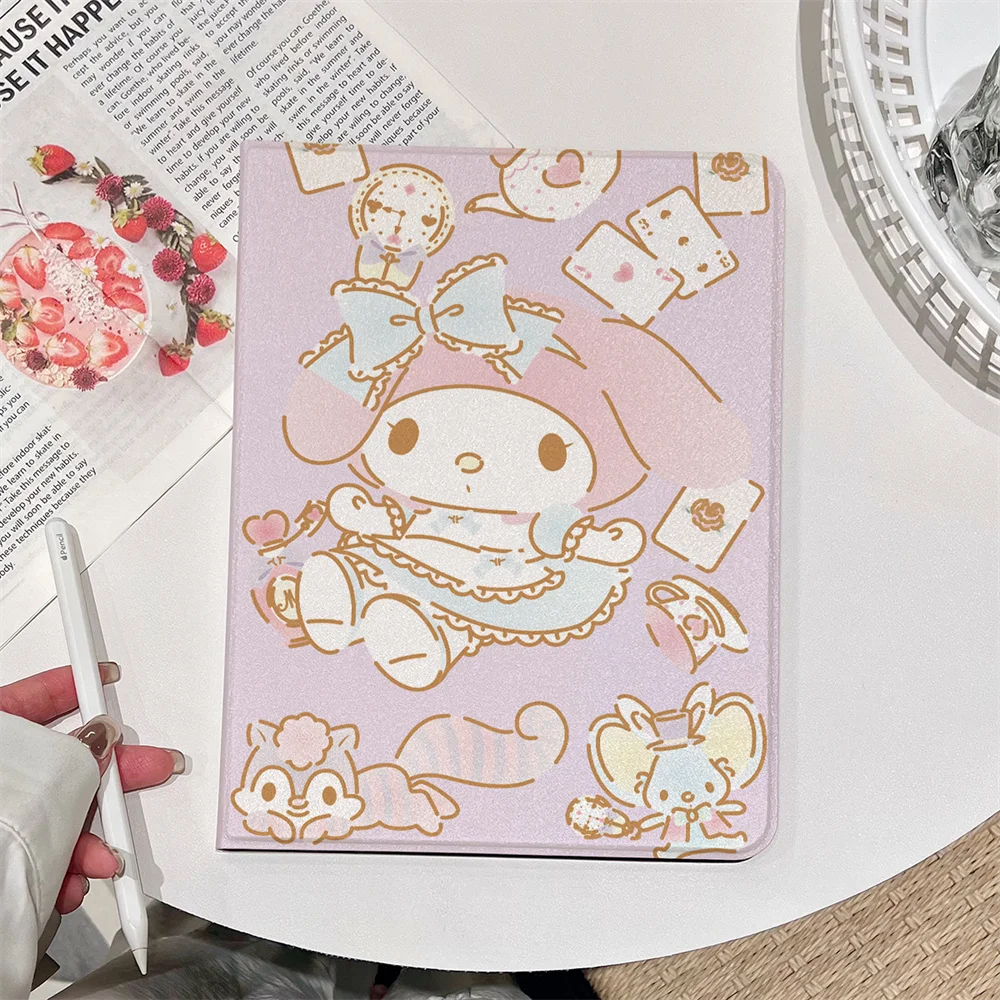 

Melody Case For iPad A16 11th 2025 10.2 9th 8th 7th Gen Pro11 2024 Cover with Pencil Holder For Air 5 4 11 10th 10.9 9.7 Mini