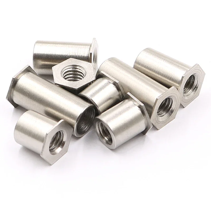 304 Edelstahl Durchgangsloch Sechskant-Nietbolzen Nietmutternsäule Nietbolzen M2 M2,5 M3 M3,5 M4