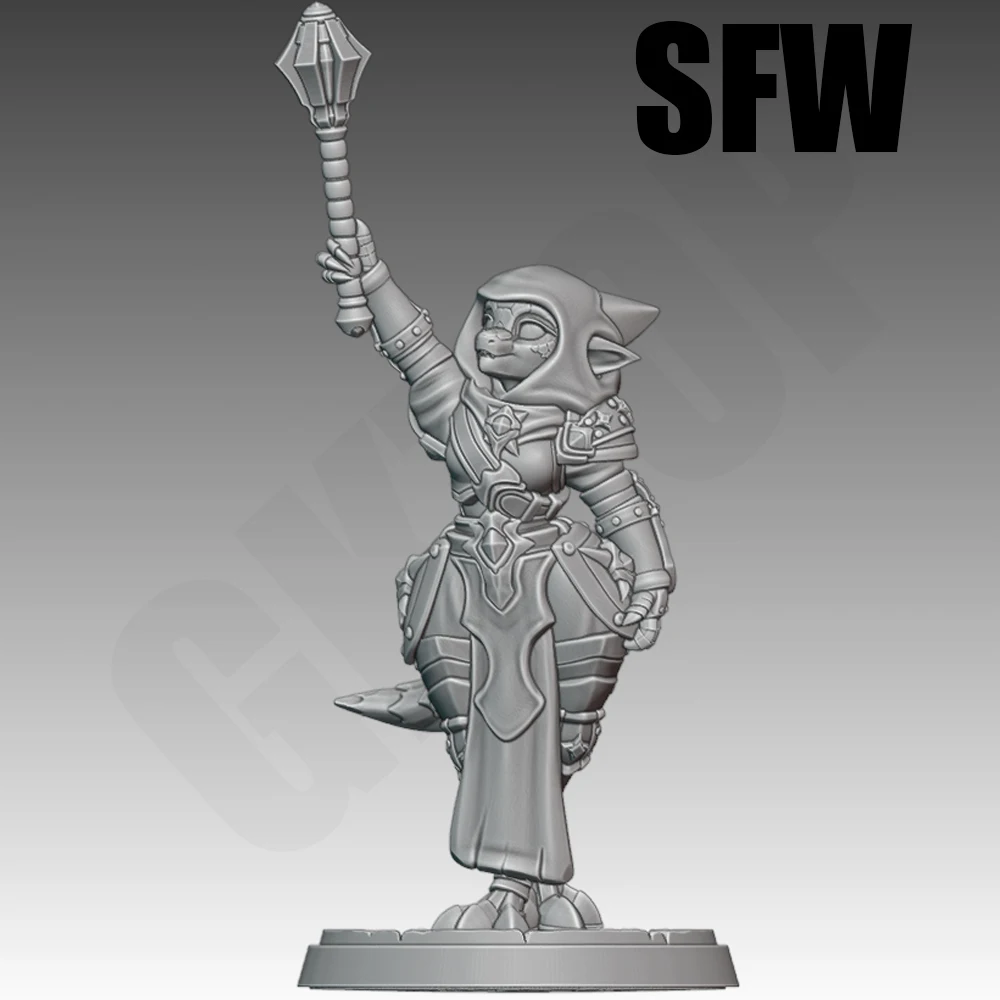 1/24 NSFW Belle Kobold Cleric dragón Sexy figura de resina juguete artesanal sin montar estatua de reducción en miniatura Kit sin pintar