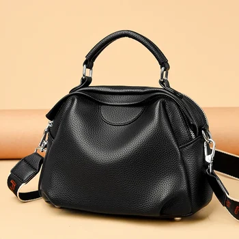 Hoge kwaliteit zacht lederen draagtas Mode Dames Schoudertas Messenger Bag Grote capaciteit Slijtvaste tas Luxe handtas Sac