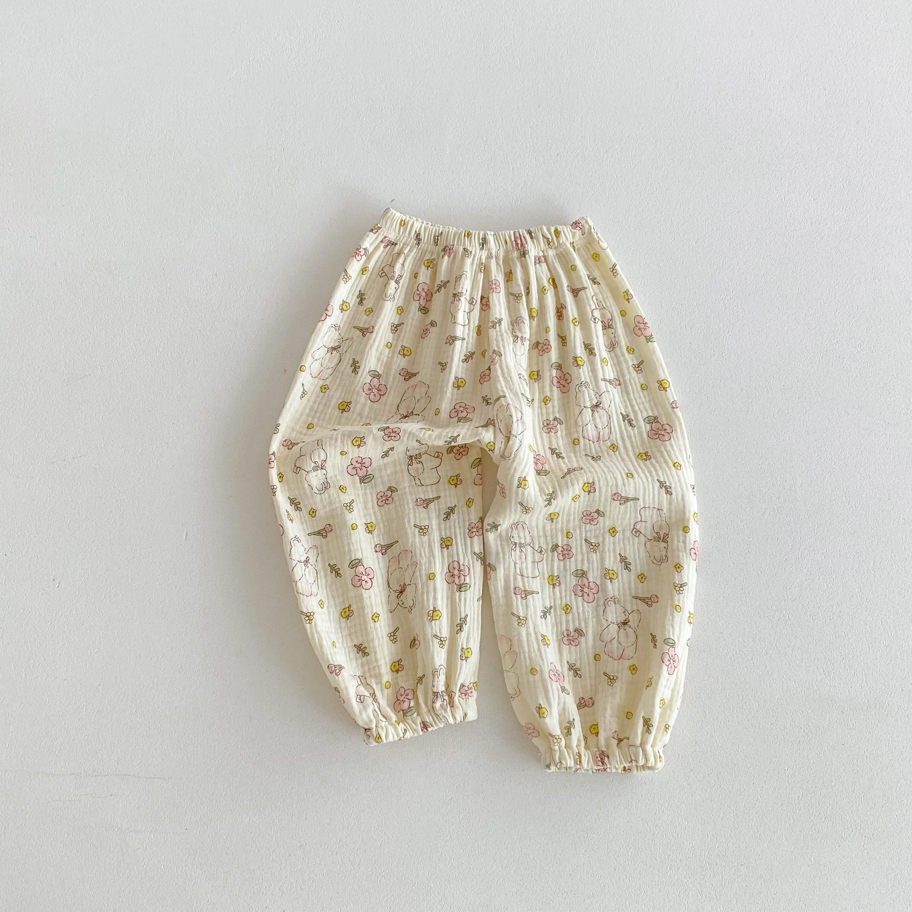 Casual Pants Outer Wear Child Casual Loose Pants Cartoon Full Print Trousers Boys And Girls Simple All-match Trousers Outer Wear