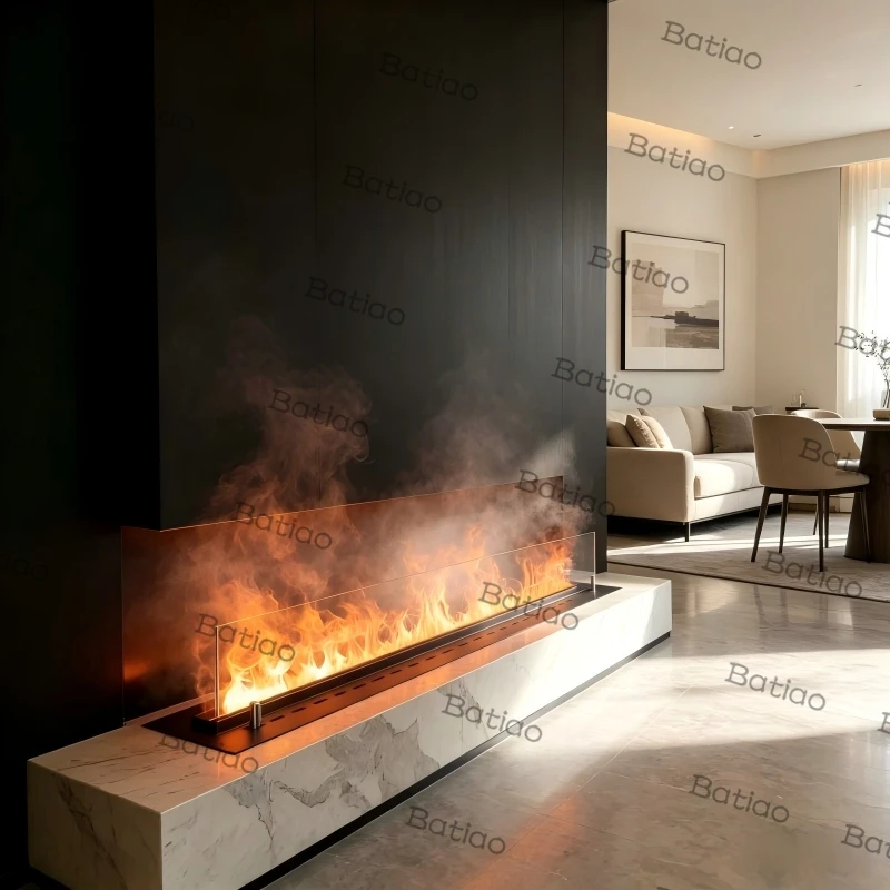 Steam LED Flame Fireplace,3D Visual Fire Effect,Ultrasonic Humidification,Creative Home,luxury gold mist fireplace light Firepit