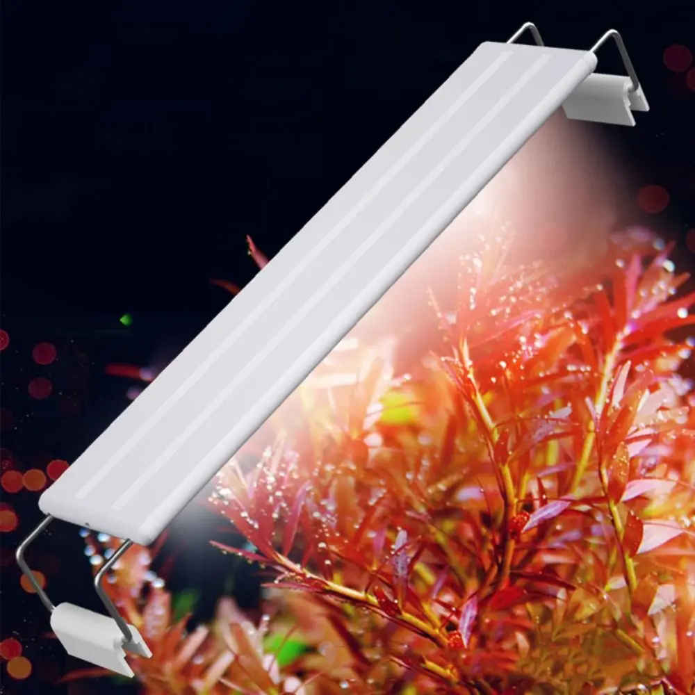 

Household Extensible Fish Tank Light Waterproof Super Slim Aquarium Light with Clip Rectangle LED Light Stand Grass Tank