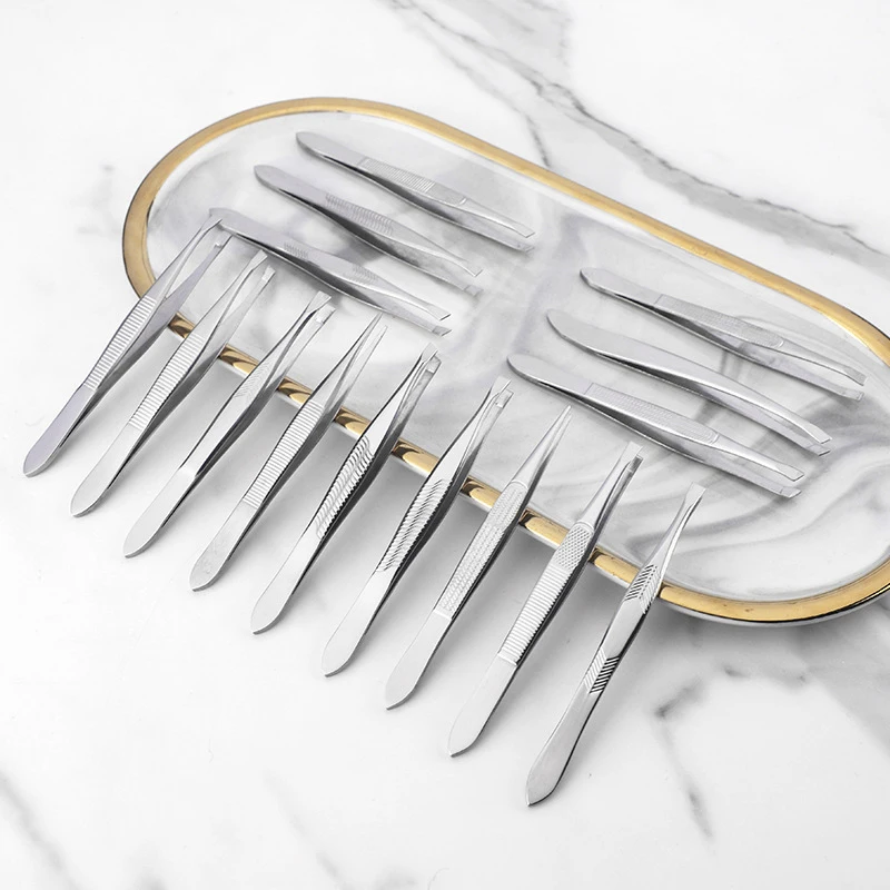 1PC プロフェッショナルピンセット 眉毛の脱毛に最適 細い毛も簡単に取り除き、リラックスして取り除くことができます