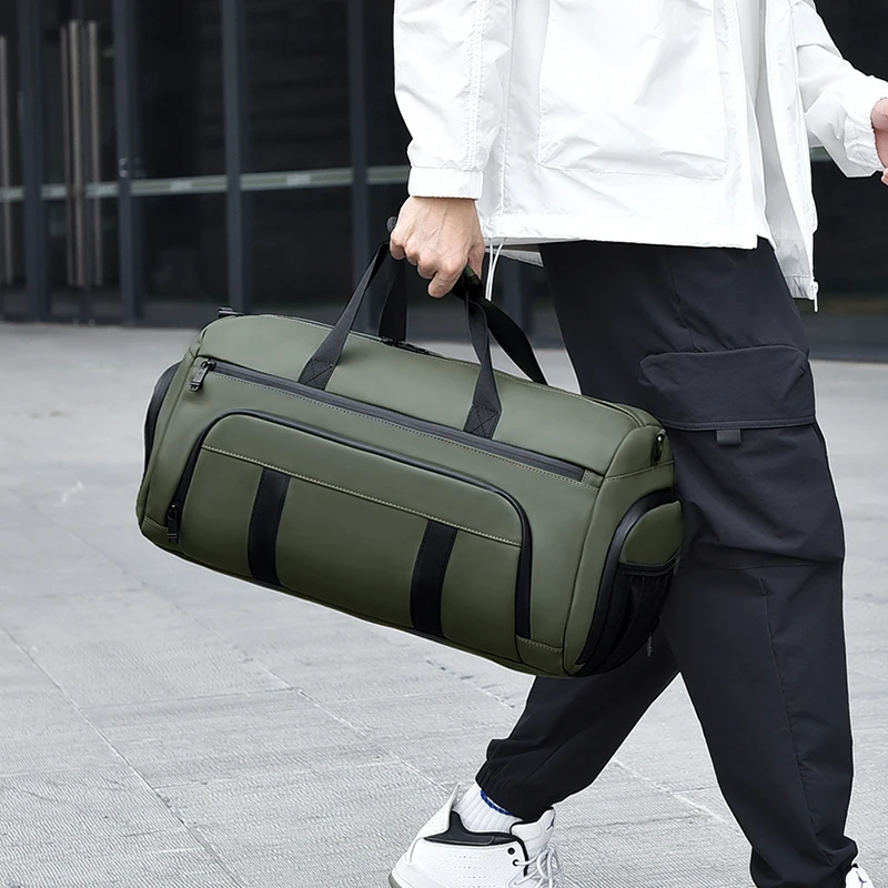 حقيبة سفر ذات جودة عالية ذات سعة كبيرة - حزام كتف قابل للتعديل، جيوب متعددة، حقيبة رياضية ولياقة بدنية، حقيبة يد