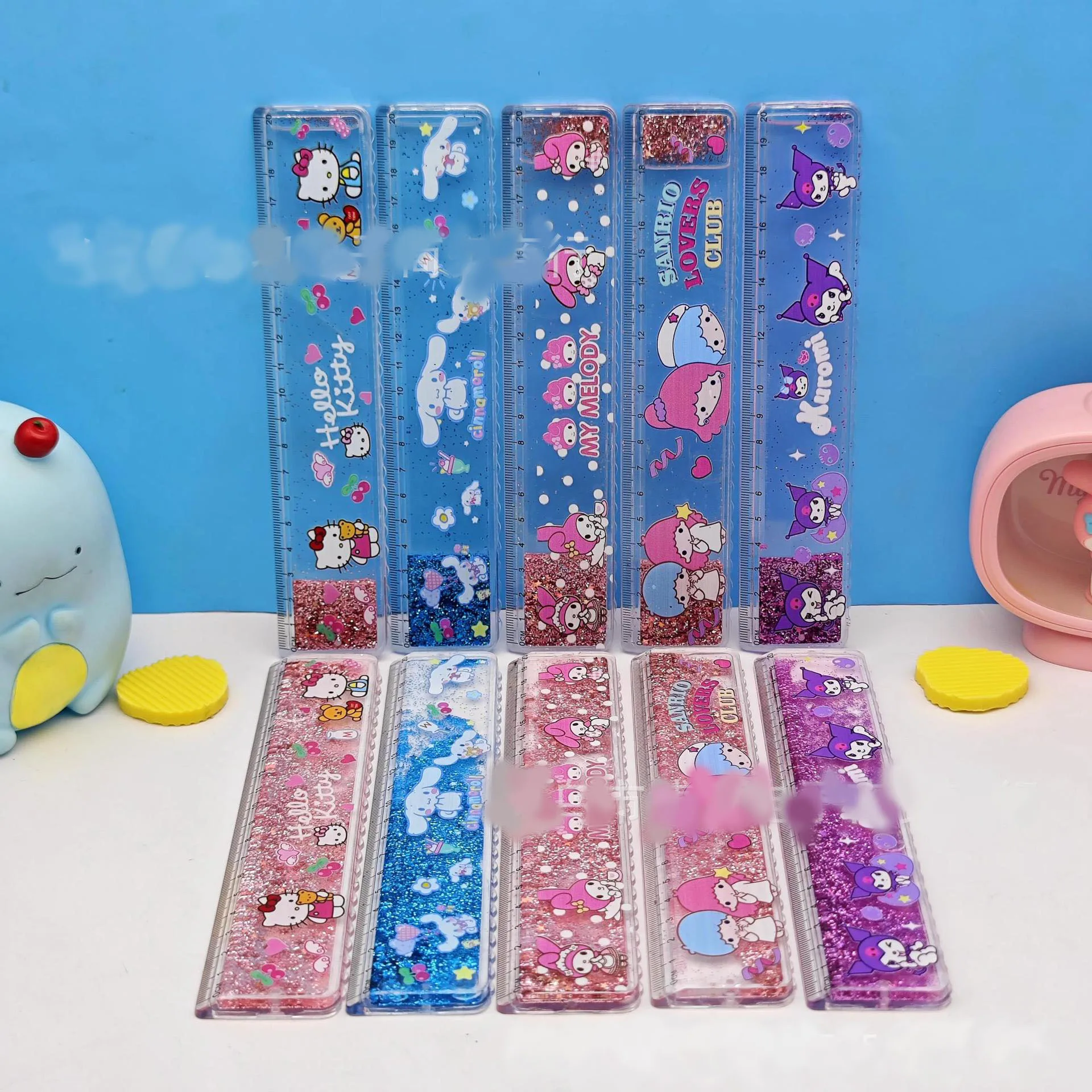 

Новая линейка-песочница Hello Kitty Kuromi: милая и стильная линейка-песочница Kulomi для подарков, для студентов, для экзаменов, с сеткой