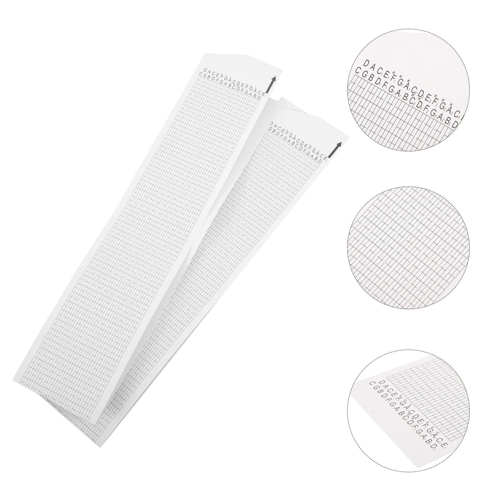 

10 Pcs Music Box Paper Tape Note Pattern Combination for DIY Blank Tapes Novelty Paperclips Stripe Refill Puncher