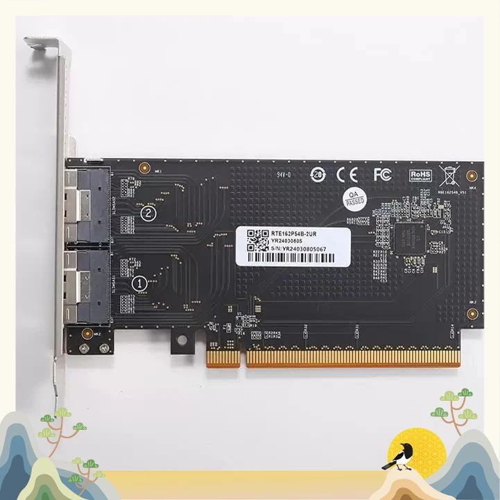 New High-performance Graphics Card External PCIe4.0 X16 To SlimSAS 8654 Rear Half-height Adapter Card