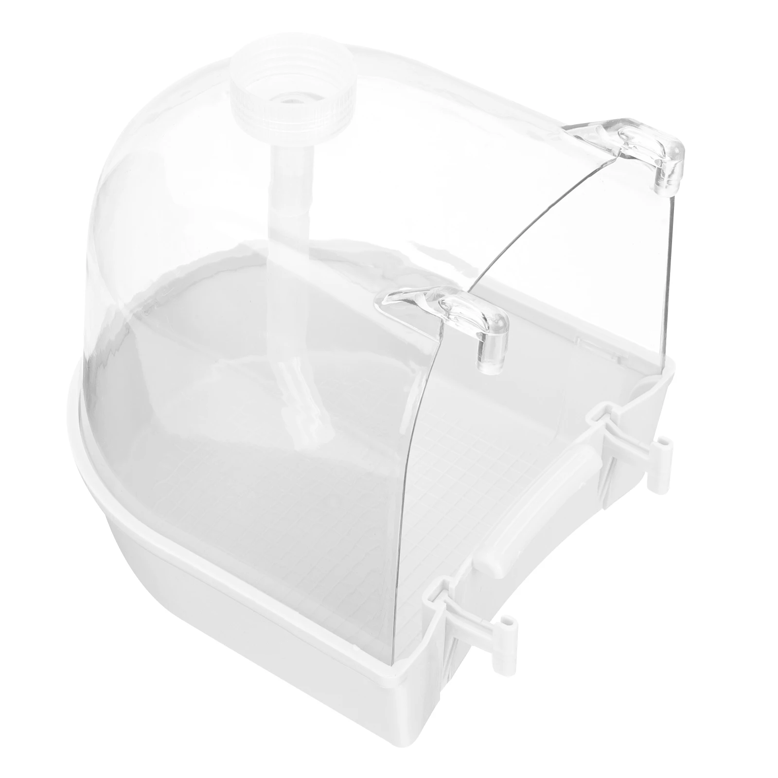 

1 set 1 Set Pet Bathing Basin For Small Parrots Finches Durable Reusable Bird Bath Box Stress Relief Cage Accessories