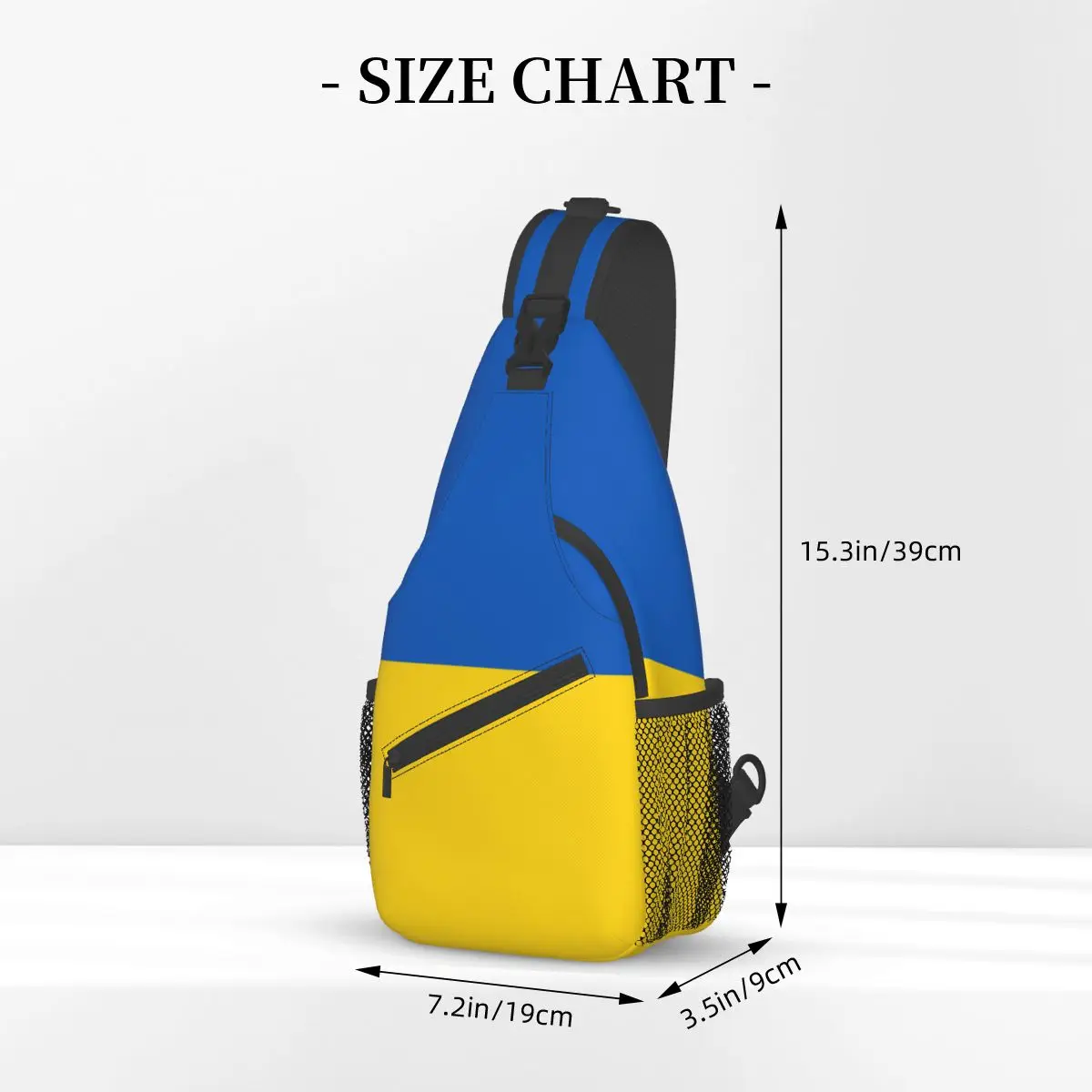 علم أوكرانيا الأوكرانية Crossbody الرافعة حقيبة كول الصدر حقيبة الكتف حقيبة Daypack للسفر التنزه الدراجات حقيبة