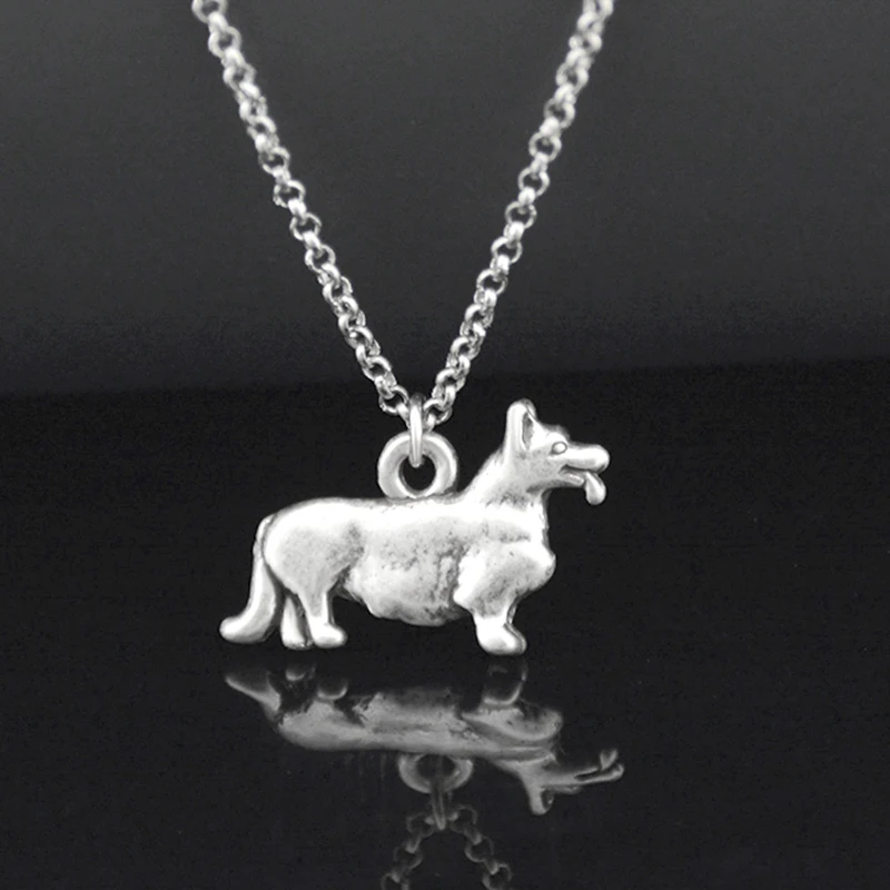 3 Styke Vintage Chihuahua & Corgi & Collie Dog Pendant Stainless Steel Chain Necklace  For Women Fashion Accessories jewelery