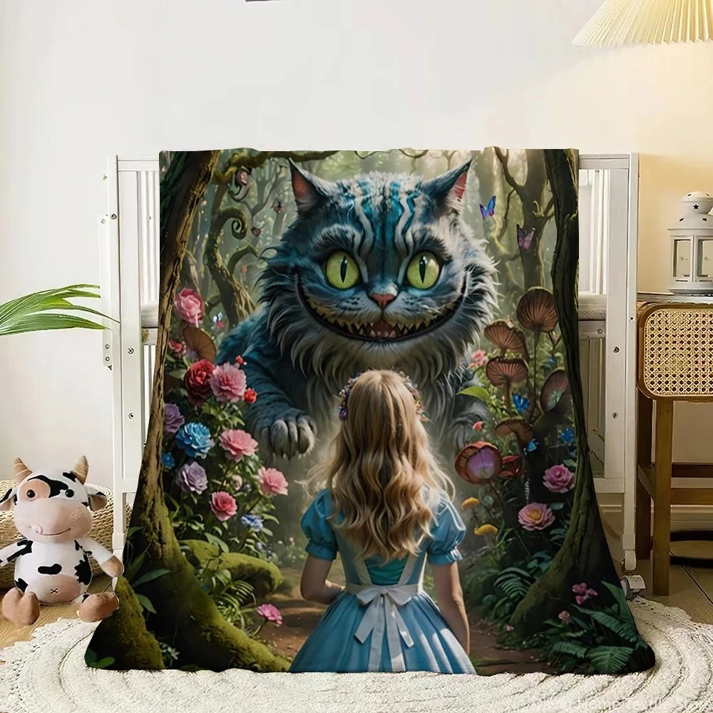 

Disney Alice in Wonderland Thin Blanket. King Size Four Season Blanket.for Sofa,Beds,Living Rooms,Travel Picnic Blankets Gifts