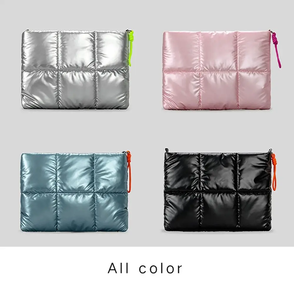 Trendy Puffy Cotton Laptop Bag Waterproof 14 Inch Laptop Sleeve Shockproof Soft Notebook Carrying Case for MacBook/Lenovo/Huawei