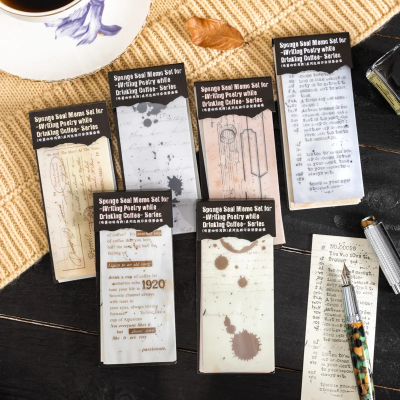 6packs/LOT Drinking coffee and writing poetry series stamp DIY stamps stationery scrapbooking standard stamp