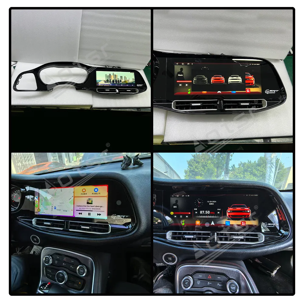 12.3 Inch HD Touchscreen CarPlay For Dodge Challenger&Hellcat 2010-2024 Car GPS Navigation Android 13 Central Multimedia System