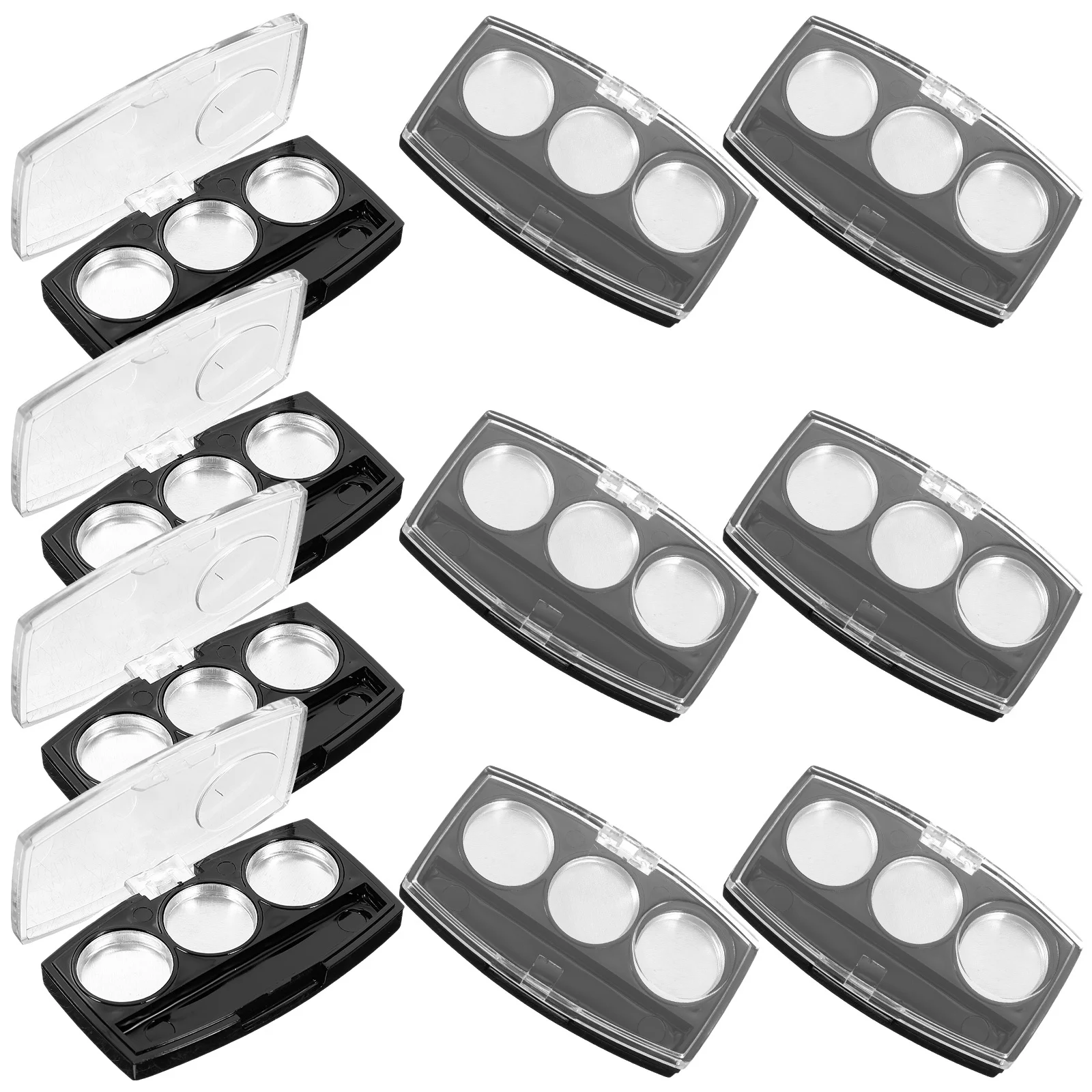 

10pcs Eyeshadow Palettes Empty Makeup Tray Diy Blush Foundation Container Compact Travel Holder Smooth Durable