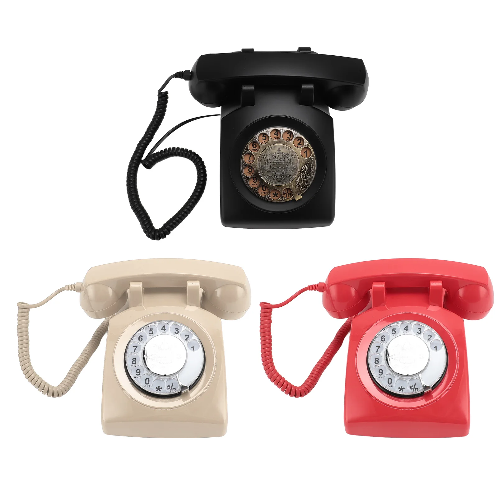 【New】Retro  Phone Corded 1960s  Vintage Landline Telephone Decorative Easy To Install Mechanical  Versatile for Desk