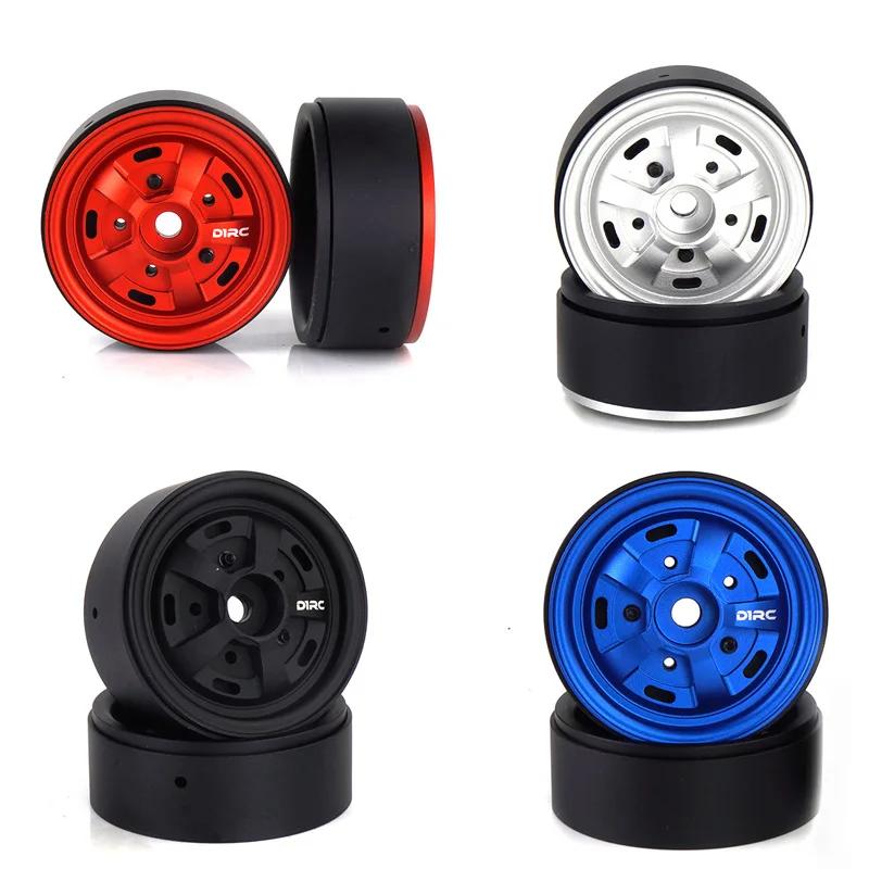 2 1.7-inch Metal Simulation Wheels King Kong Wheels Hub for 1/10 RC Crawler Car Traxxas TRX4 Land Rover Range Rover AXIAL SCX10