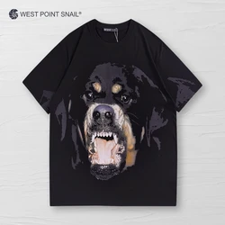 Men Women T-Shirts Dogs Graphic Animals Print Couple Tees Casual Gothic Hip Hop Punk O-Neck Tshirt Oversized Short Sleeve Tops