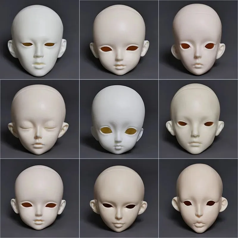 

Голова куклы BJD для лица, масштаб 1/3 1/4 1/6, неокрашенная голова для практики макияжа, голова художника, смоляное лицо куклы, без возврата для небольших вкусов