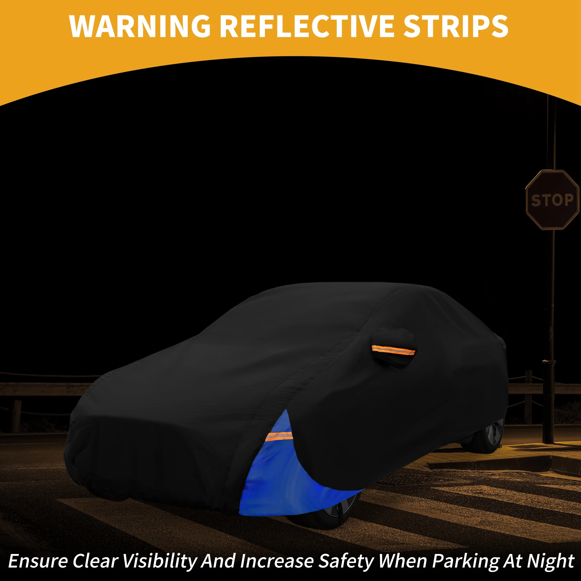 غطاء سيارة Motoforti مقاوم للماء لجميع الأحوال الجوية - حماية خارجية كاملة مقاومة للأشعة فوق البنفسجية لسكودا Enyaq 210D-PU