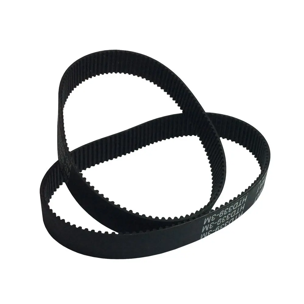 Small HTD 3M Synchronous Belt Length 339mm Teeth 113 Width 15mm Arc Teeth Belt 2Pcs/Pack