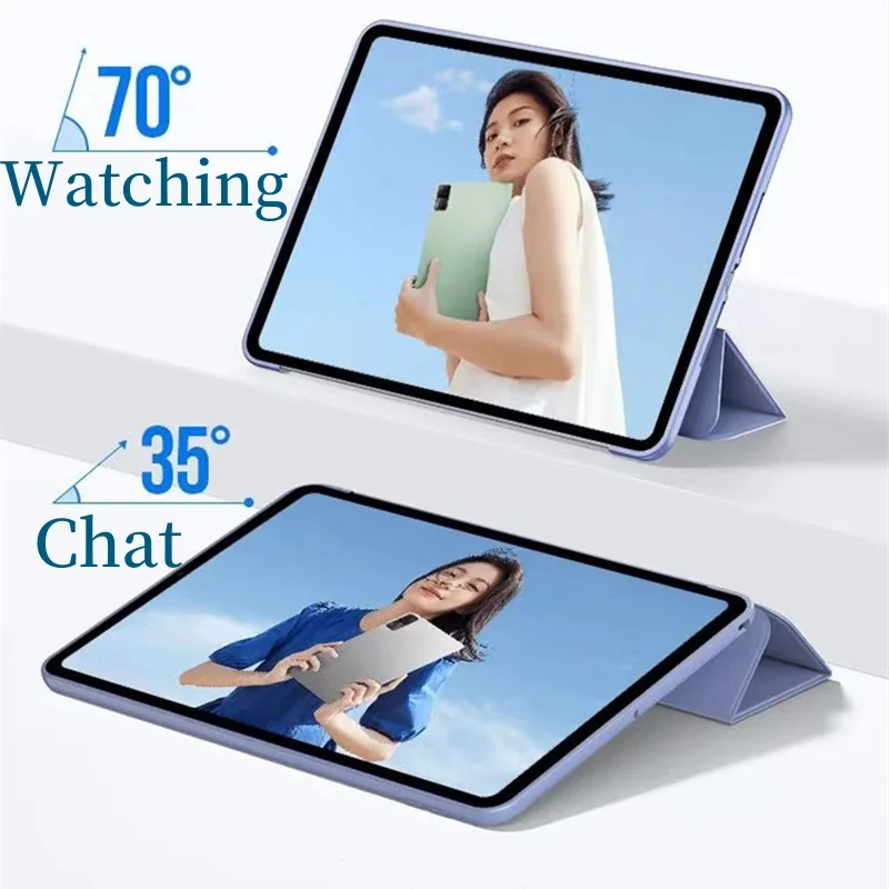 New For Lenovo Tab P12 Case 12.7 inch 2023 Folding Stand Magnetic Soft TPU Back for Lenovo Xiaoxin Pad Pro 12 7 12.7 Case Tablet