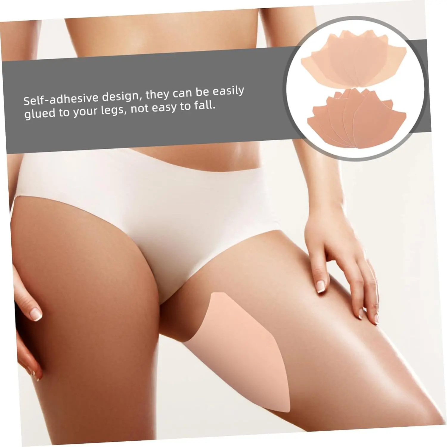 

10PC Thigh Inner Anti Chafing Stickers,Invisible Thigh Anti Friction Pads,Anti-Chafing Skin Sweatproof Skin Protection Patch