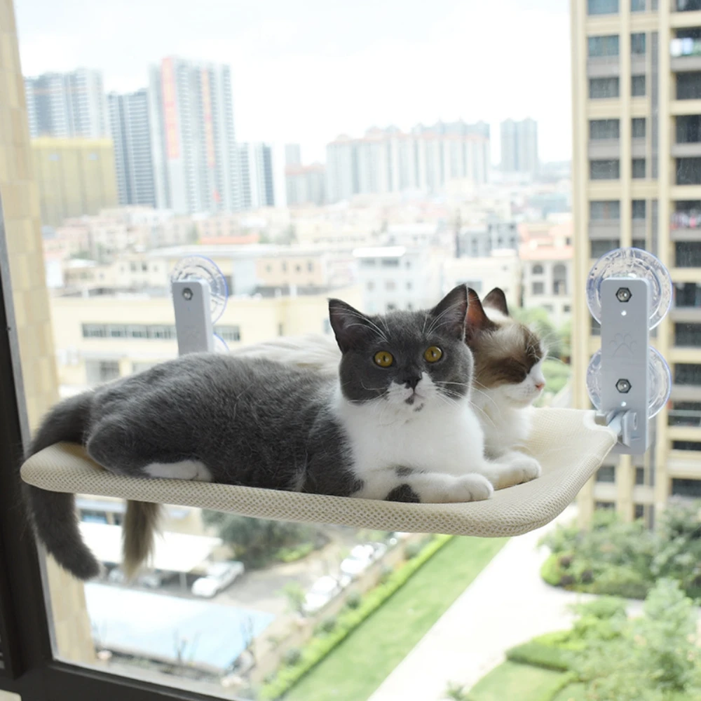 Cat Hammock Pet Hanging Nest Window Home Bed Suction Cup Folding Bed Hanging Glass Basket For Small Medium Cat Pet Accessories